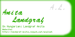 anita landgraf business card